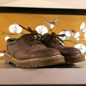 Dr. Marten's dark brown derby lows Made in England size 9 women size 7.5 men